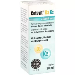 CEFAVIT D3 K2 Flytende rene dråper til oral bruk, 20 ml