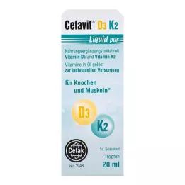 CEFAVIT D3 K2 Flytende rene dråper til oral bruk, 20 ml