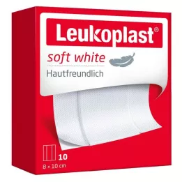 LEUKOPLAST myk hvit gips 8x10 cm, 10 stk