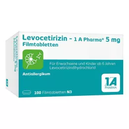Levocetirizin – 1 A Pharma® 5 mg filmdrasjerte tabletter, 100 stk