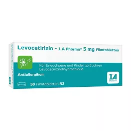 Levocetirizin – 1 A Pharma® 5 mg filmdrasjerte tabletter, 50 stk