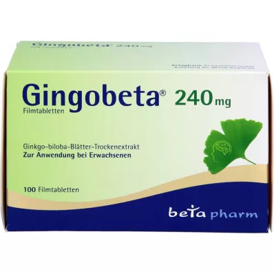 GINGOBETA 240 mg filmdrasjerte tabletter, 100 stk