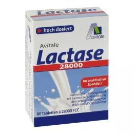 LACTASE 28 000 FCC Tabletter i dispenser, 80 stk