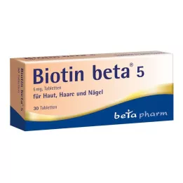 BIOTIN BETA 5 tabletter, 30 stk