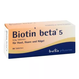 BIOTIN BETA 5 tabletter, 90 stk