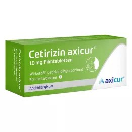 Cetirizin axicur® 10 mg filmdrasjerte tabletter, 50 stk