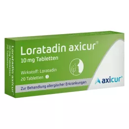 LORATADIN axicur 10 mg tabletter, 20 stk
