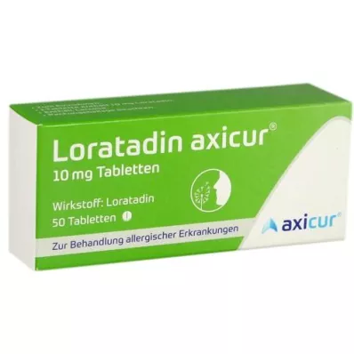 LORATADIN axicur 10 mg tabletter, 50 stk