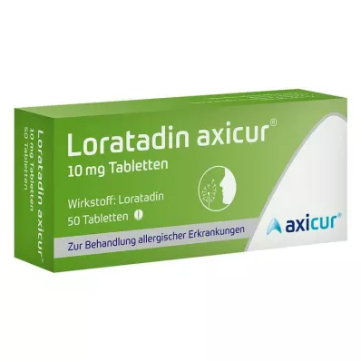 Loratadine axicur® 10 mg tabletter, 50 stk