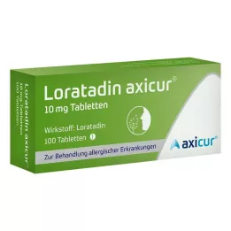 Loratadine axicur 10 mg tabletter, 100 stk