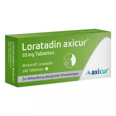LORATADIN axicur 10 mg tabletter, 100 stk