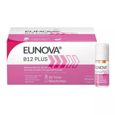 EUNOVA B12 Plus drikkeampulle, 30X8 ml EUNOVA B12 Plus drikkeampulle, 30X8 ml