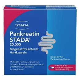 PANKREATIN STADA 20 000 enteriske harde kapsler, 200 stk