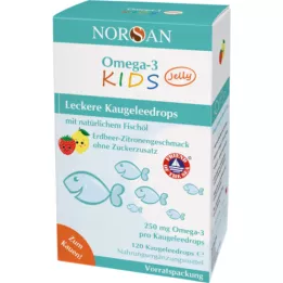 NORSAN Omega-3 Kids Jelly Dragees Stock Pack, 120 stk