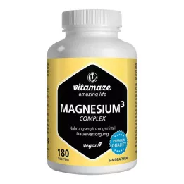 MAGNESIUM 350 mg kompleks citrat/oksid/karbon.vegansk, 180 stk