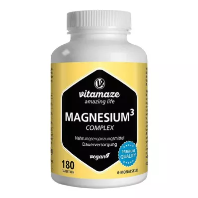 MAGNESIUM 350 mg kompleks citrat/oksid/karbon.vegansk, 180 stk