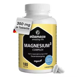 MAGNESIUM 350 mg kompleks citrat/oksid/karbon.vegansk, 180 stk