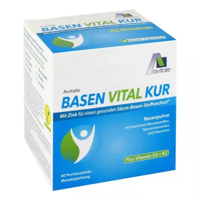 BASEN VITAL KUR pluss vitamin D3+K2-pulver, 60 stk BASEN VITAL KUR pluss vitamin D3+K2-pulver, 60 stk