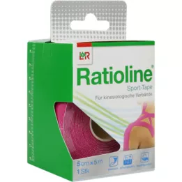RATIOLINE Sportstape 5 cm x 5 m rosa, 1 stk
