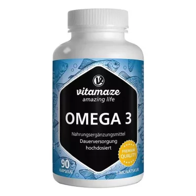 Omega-3 1000 mg EPA 400 / DHA 300 høydosekapsler, 90 stk