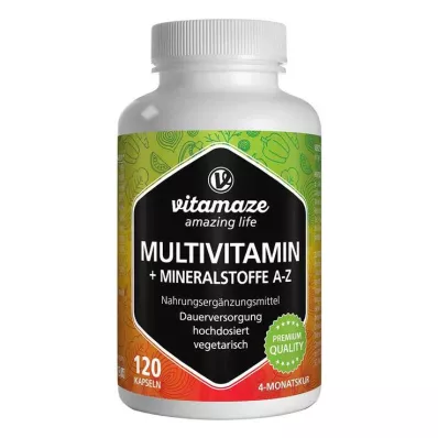 Multivitaminkapsler, høy dosering, 120 stk