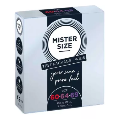 MISTER SIZE Prøvepakke 60 64-69 kondomer, 3 stk
