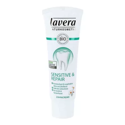 Lavera Tannkrem Sensitive &amp; Reparasjon med Fluorid dt (75 ml)