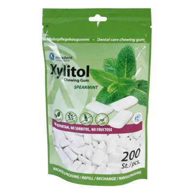 MIRADENT Xylitol tyggegummi Spearmint Ref. 200 stk