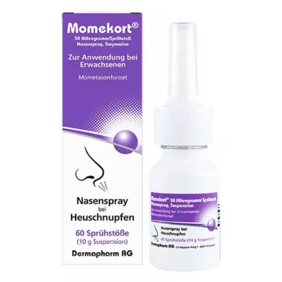 MOMEKORT 50 μg/spray nesespray suspensjon 60 voksne, 10 g