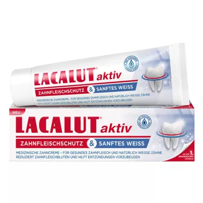 LACALUT aktiv tannkjøttbeskyttelse &amp; skånsom hvit tannkrem, 75 ml