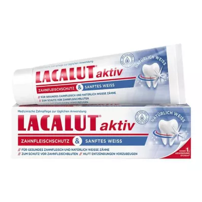 Lacalut aktiv tannkjøttbeskyttelse & myk hvit, 75 ml Lacalut aktiv tannkjøttbeskyttelse & myk hvit, 75 ml