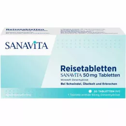 REISETABLETTEN Sanavita 50 mg tabletter, 20 stk