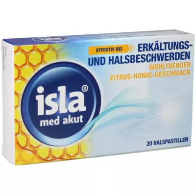 ISLA MED akutte sitrus-honningpastiller, 20 stk