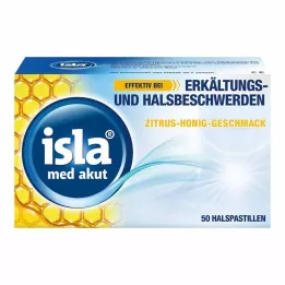 isla® med akutte pastiller sitrus-honningsmak, 50 stk