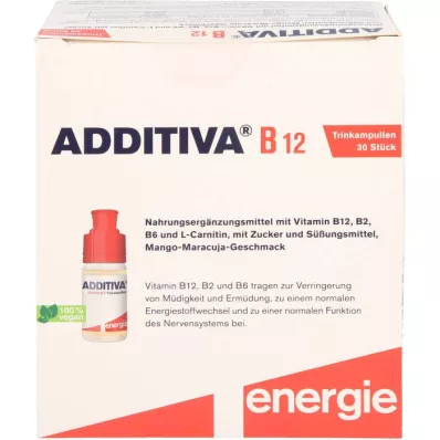 ADDITIVA Vitamin B12 drikkeampuller, 30 x 8 ml