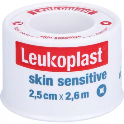 LEUKOPLAST Skin Sensitive 2,5 cm x 2,6 cm med beskyttelsesdeksel, 1 stk