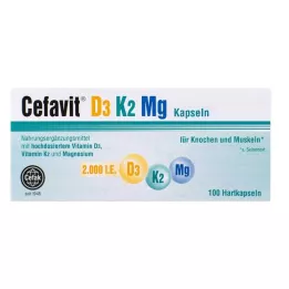 CEFAVIT D3 K2 Mg 2000 IE harde kapsler, 100 stk