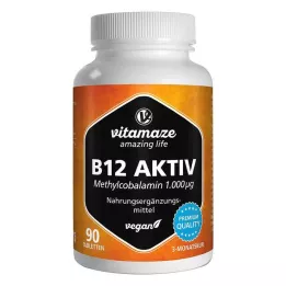 B12 AKTIV 1000 µg veganske tabletter, 90 stk