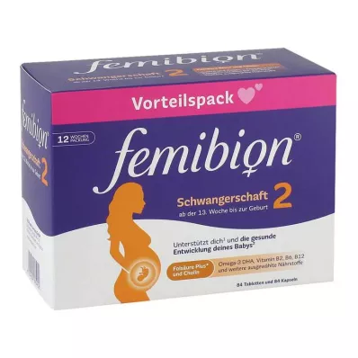 FEMIBION 2 Graviditetskombinasjonspakke, 2X84 stk FEMIBION 2 Graviditetskombinasjonspakke, 2X84 stk