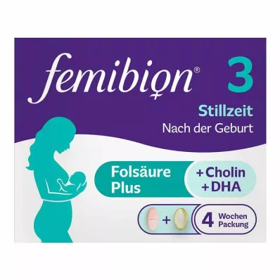 Femibion 3 ammende 4-ukers pakke med 28 tabletter og 28 kapsler, 2x28 stk Femibion 3 ammende 4-ukers pakke med 28 tabletter og 28 kapsler, 2x28 stk