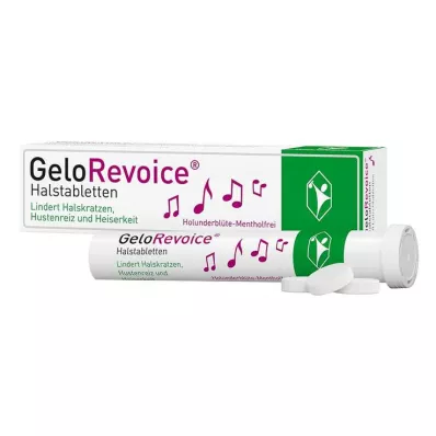 GeloRevoice halspastiller hylleblomst-mentolfri mot heshet, 20 stk