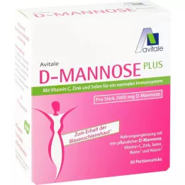 D-MANNOSE PLUS 2000 mg Sticks med vitaminer og mineraler, 30X2.47 g