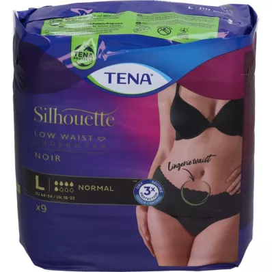 TENA SILHOUETTE normal L noir, 9 stk