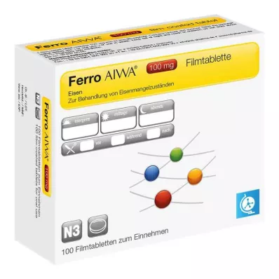 Ferro AIWA 100 mg filmdrasjerte tabletter, 100 stk Ferro AIWA 100 mg filmdrasjerte tabletter, 100 stk