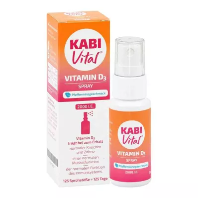 KABIVITAL 2 000 IE D3-spray med peppermyntesmak, 25 ml KABIVITAL 2 000 IE D3-spray med peppermyntesmak, 25 ml