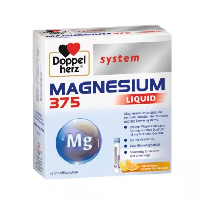 DOPPELHERZ Magnesium 375 flytende system Trinkamp, 30 stk