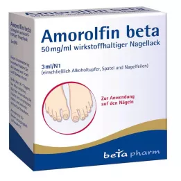 AMOROLFIN beta 50 mg/ml neglelakk som inneholder virkestoffet, 3 ml