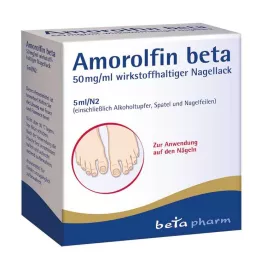 AMOROLFIN beta 50 mg/ml neglelakk som inneholder virkestoff, 5 ml