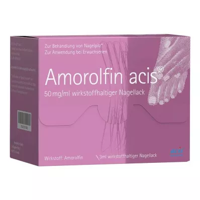AMOROLFIN acis 50 mg/ml neglelakk som inneholder virkestoff, 3 ml AMOROLFIN acis 50 mg/ml neglelakk som inneholder virkestoff, 3 ml