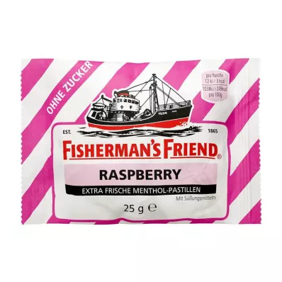FISHERMANS FRIEND Bringebær uten sukkerpastiller, 25 g